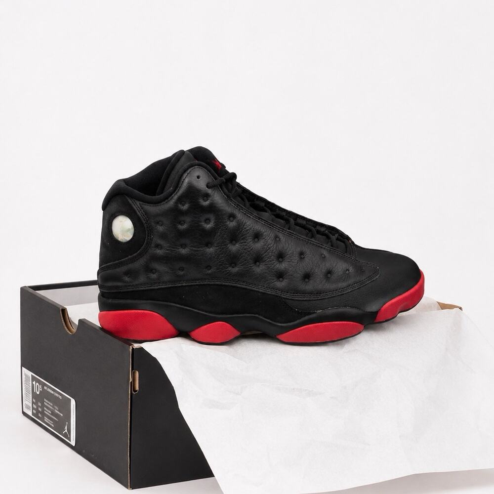 Air Jordan 13 Retro Dirty Bred Black Red Size 13 2014 Release